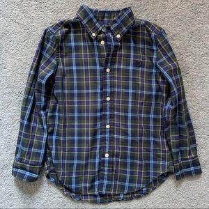 Boys plaid button down shirt Chaps size 6